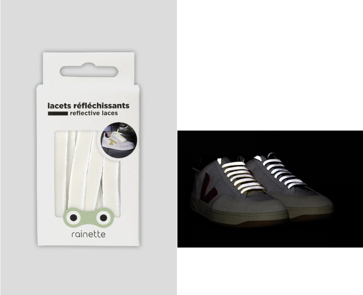 Reflektierende Schnürsenkel, all white edition - auch in schwarz